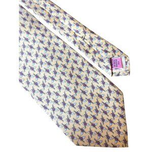 VINEYARD VINES 100% Silk Tie Yellow Kayak Handpicked By Shep and Ian 60" Outdoor